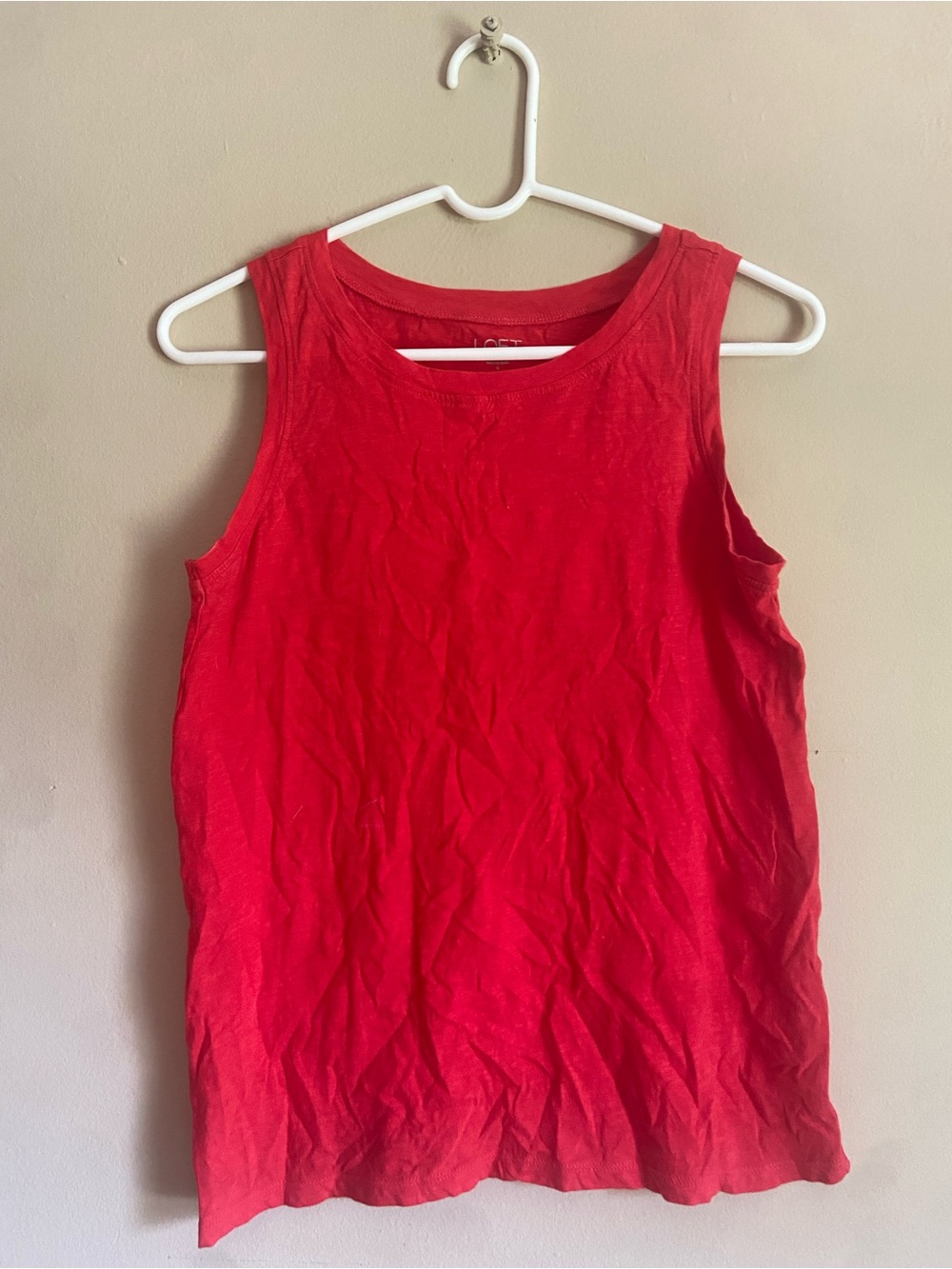 LOFT Classic Minimalist Patriotic Bold Capsule Kid Core USA Red Sleeveless Tank